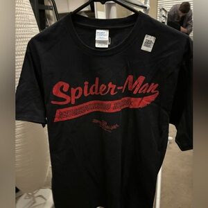 port company t shirt Vintage Spider-Man New Black Shortsleeve T-Shirt Medium NEW